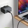 Адаптер сетевой Type-C + USB PD45W / QC3.0 Hoco CS74A