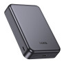 Внешний аккумулятор 10000mAh Hoco J160A (in - T,L/out - T) беспр.заряд, серый металлик