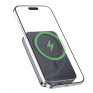 Внешний аккумулятор 10000mAh Hoco J160A (in - T,L/out - T) беспр.заряд, серый металлик