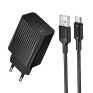 Адаптер сетевой с кабелем USB - Type-C 3A/18W QC3.0 Borofone BAS72A, черный
