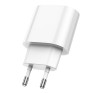 Адаптер сетевой Type-C + USB PD20W / QC3.0 Hoco C109A, белый