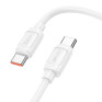 Кабель Type-C - Type-C 1м Hoco X115  5А PD240W, ПВХ, белый