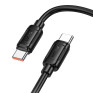 Кабель Type-C - Type-C 1м Hoco X115  5А PD240W, ПВХ, черный