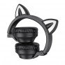 Гарнитура Bluetooth Borofone BO18 CAT EAR (полноразм., microSD) черная