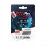 Карта памяти microSDHC Samsung 64Gb Class10 Evo Plus U1 (130Mb/s) с адап