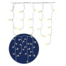Уличная гирлянда "Бахрома" 100LED, 3х0,5m, тепл.бел, мерц.хол.бел,бел.шнур, соед