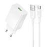 Адаптер сетевой с кабелем USB - Type-C 3A/18W QC3.0 Borofone BAS72A, белый