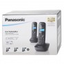 Телефон беспроводной Panasonic KX-TG1612RUH (2 трубки) черно-серый