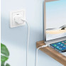 Кабель Type-C - Type-C 2м Hoco X88  3А PD60W, ПВХ, белый