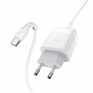 Адаптер сетевой с кабелем USB - Type-C 3A QC3.0 Hoco C72Q