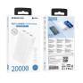 Внешний аккумулятор 20000mAh Borofone BJ55A (in - T,M/out - 2U) белый