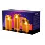 Свечи светодиодные Фаzа CL7-SET3-gd 3 восковые LED-свечи в стекле, золот.