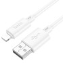 Кабель USB - lightning 1м Hoco X88  2,4А/12W, ПВХ, белый