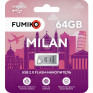 Флэш-диск Fumiko 64GB USB 2.0 Milan металл, серебро