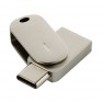 Флэш-диск Netac 16GB USB 3.0 U785С Dual (USB+TypeC) серебристый