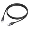 Кабель Type-C - Type-C 1м Hoco X109  3А PD60W, силикон, черный