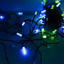Гирлянда "Нить. Лучики" 100LED, мульти 4цв., 10м, т-зел.шнур Funray