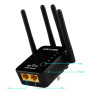 Усилитель Wi-Fi сигнала (Repeater) LV-WR16Q 220V, до 300Мб, 802.11B, черный (A5487)