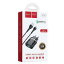 Адаптер сетевой с кабелем USB - Type-C 3A/18W QC3.0 Hoco C12Q, черный