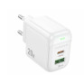 Адаптер сетевой Type-C + USB PD20W / QC3.0 Borofone BAS44A