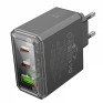 Адаптер сетевой 2*Type-C + USB PD65W Borofone BAS34A