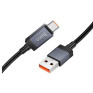 Кабель USB - Type-C Hoco X118 1м 5А 100W нейлон (отображ.мощ.заряд.)