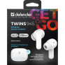 Гарнитура Bluetooth Defender 945 TWS (вакуумные наушники) белая 63945