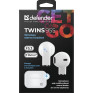 Гарнитура Bluetooth Defender 955 TWS, белая 63955