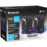 Колонки Defender 2.0 Rocket, 6Вт, USB, LED подсвет., черные 65094