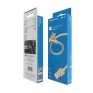 Кабель USB - Type-C Borofone BX26 1м 3А Г-обр., нейлон, метал. оплетка