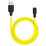 Кабель USB - lightning 1м Hoco X21 Plus  2,4А/12W, силикон, черно-белый