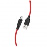 Кабель USB - lightning 1м Hoco X21 Plus  2,4А/12W, силикон, черно-белый