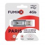 Флэш-диск Fumiko 4GB USB 2.0 Paris серебро