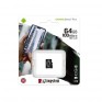 Карта памяти microSDHC Kingston 64Gb Class10 CanvasSelect Plus A1 без ад