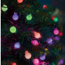 Гирлянда "Нить. Шарики" 40LED, матовые, мульти 7цв., 5м, чер.шнур Funray