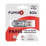 Флэш-диск Fumiko 8GB USB 2.0 Paris серебро