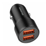 Адаптер автомобильный 2*USB 3A QC3.0 36W Borofone BZ19B