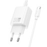 Адаптер сетевой с кабелем Type-C - Type-C PD30W Hoco N62, белый