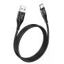 Кабель USB - Type-C 1,2м Hoco U93  3А/18W, ткань