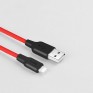 Кабель USB- lightning Hoco X21 1м 2А силикон