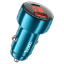 Адаптер автомобильный USB + Type-C 3.4А QC3.0 18W + PD30W + дисплей Hoco Z50