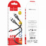 Кабель USB - Type-C 2м Hoco X109  3А/18W, силикон, черный