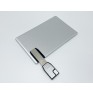 Флэш-диск под нанесение 8Gb Кредитная карта алюминиевая серебро (U504F)