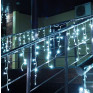 Уличная гирлянда "Бахрома" LED, 25*0,6m, белая, мерц.хол., белый.шнур, соед.