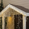 Уличная гирлянда "Бахрома" LED, 50*0,6m, тепл.бел, мерц.хол., белый.шнур, соед.