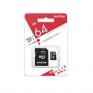 Карта памяти microSDHC SmartBuy 64Gb Class 10 с адаптером (SDXC)