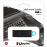 Флэш-диск Kingston 64GB USB 3.2 DataTraveler Exodia черный/бирюзовый