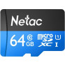 Карта памяти microSDHC Netac 64Gb P500 Class 10 UHS-1 A1, U1, V10 (100MB/s) без адаптера