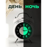 Будильник Perfeo кругл., диам. 12см, колокольчик, подсветка, белый (PF-TC-024) PF_E1974