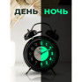 Будильник Perfeo кругл., диам. 12см, колокольчик, подсветка, черный (PF-TC-024) PF_E1975
